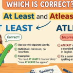 Atleast or At aLeast Which Is Correct