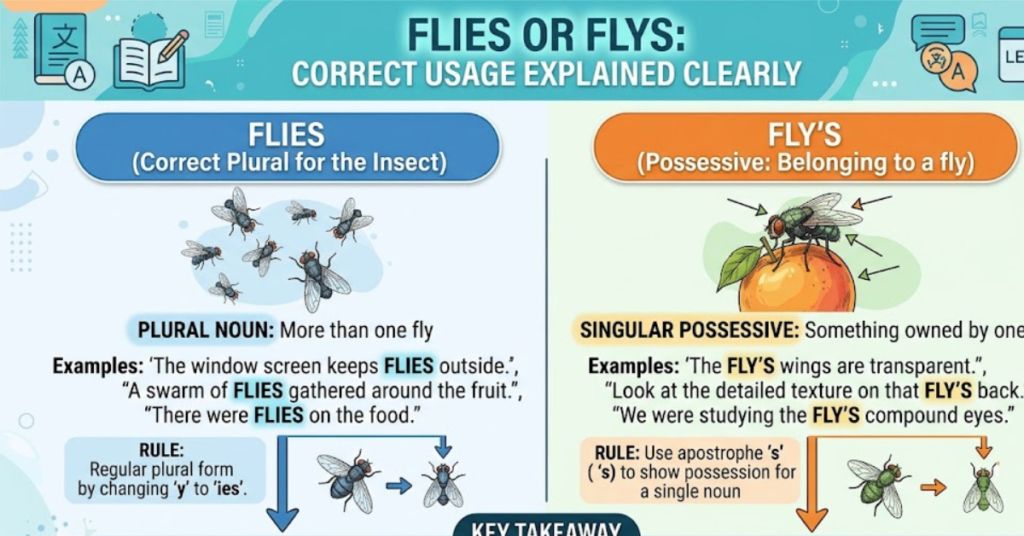 Flies or Flys Correct Usage Explained Clearly