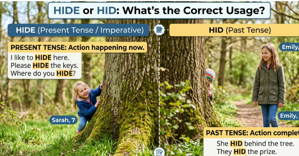 Hide or Hid What’s the Correct Usage