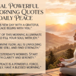 Spiritual Powerful Good Morning Quotes for Daily Peace