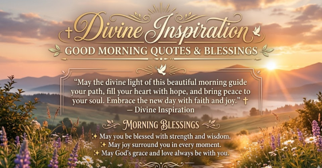 Divine Inspiration Good Morning Quotes & Blessings