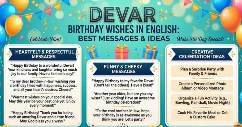 Devar Birthday Wishes in English: Best Messages & Ideas