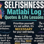 Selfishness Matlabi Log Quotes & Life Lessons