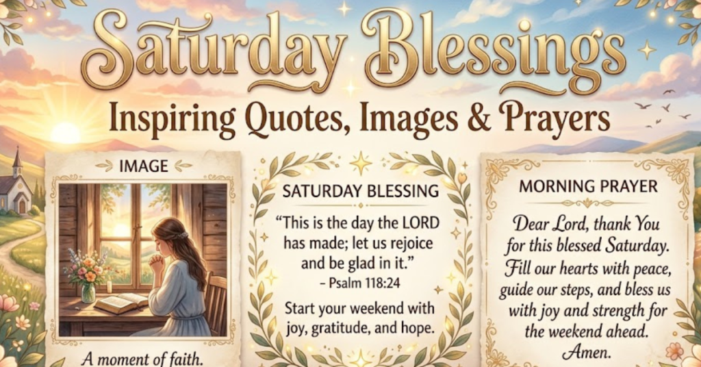 Saturday Blessings: Inspiring Quotes, Images & Prayers