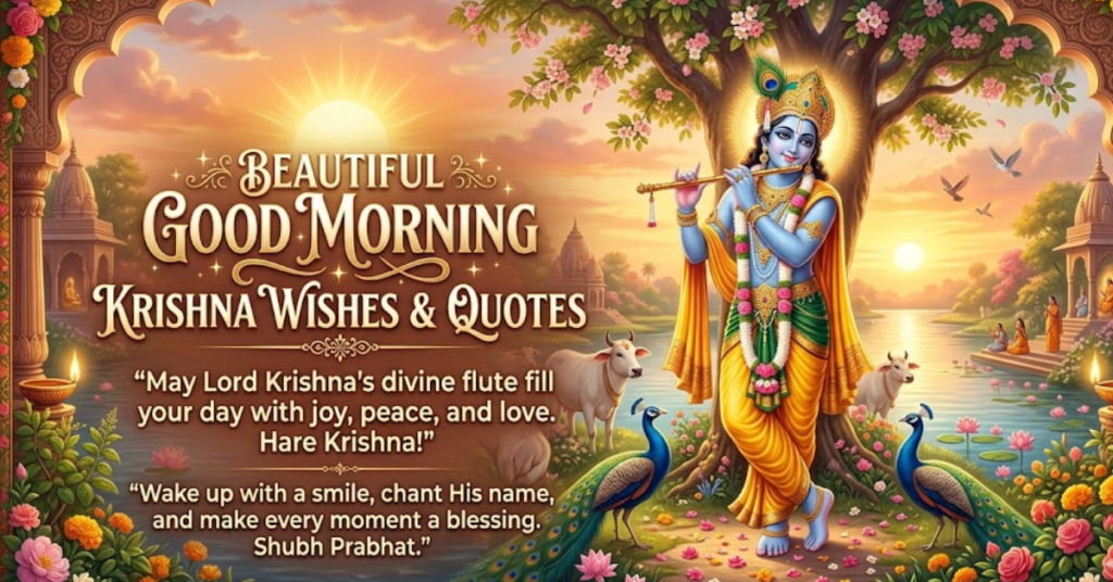 Beautiful Good Morning Krishna Wishes & Quotes