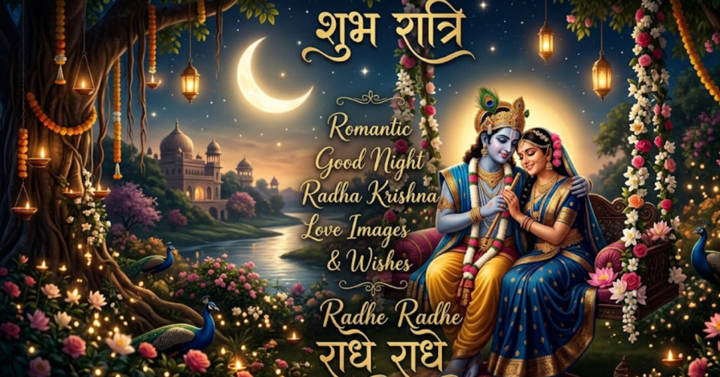 Romantic Good Night Radha Krishna Love Images & Wishes