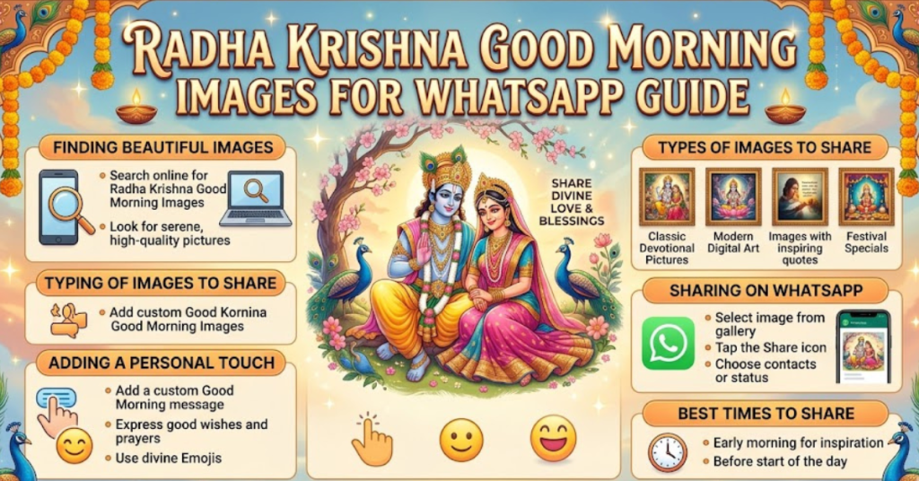 Radha Krishna Good Morning Images for WhatsApp Guide