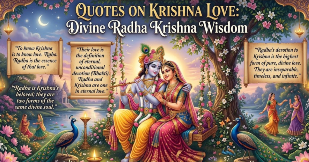 Quotes on Krishna Love: Divine Radha Krishna Wisdom