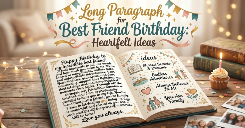 Long Paragraph for Best Friend Birthday: Heartfelt Ideas