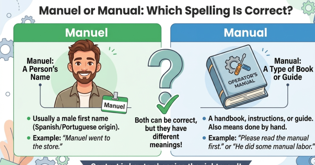 Manuel or Manual: Which Spelling Is Correct?