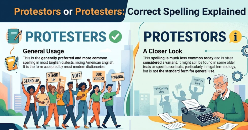 Protestors or Protesters Correct Spelling Explained